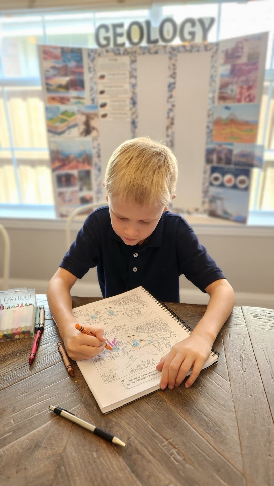 Student exploring geology