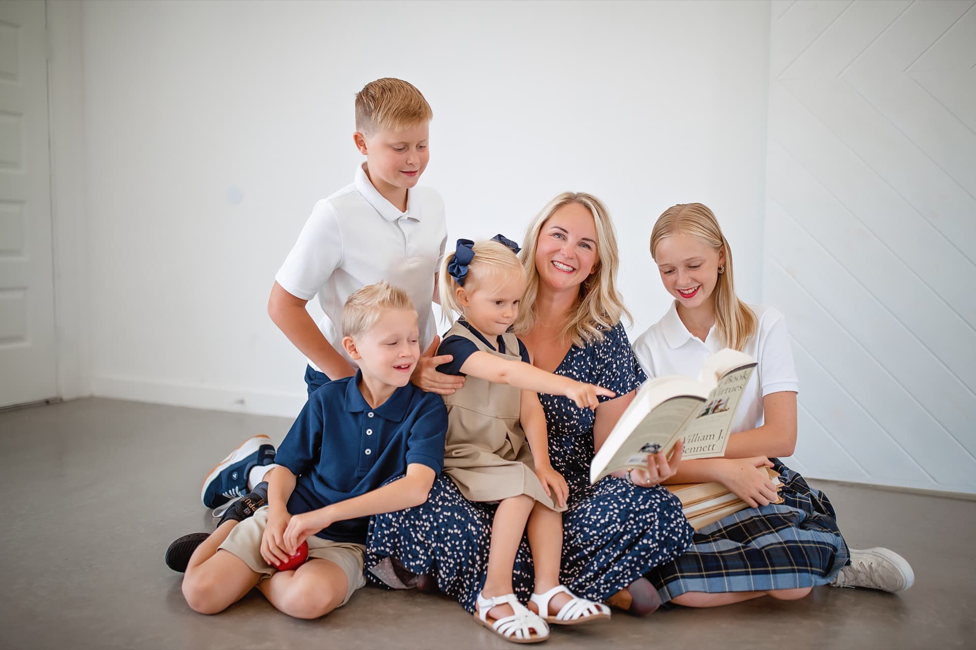 Mother and child learning together